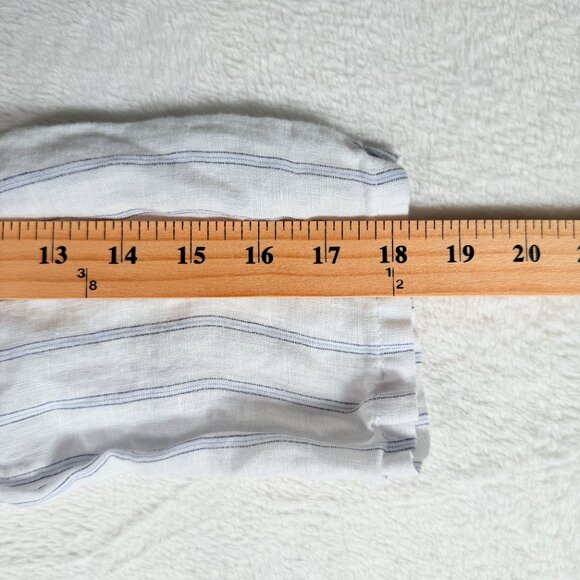 Rosemarine 100% Linen White Striped Made In Italy Button Tunic Shirt Small Cover - Picture 4 of 6